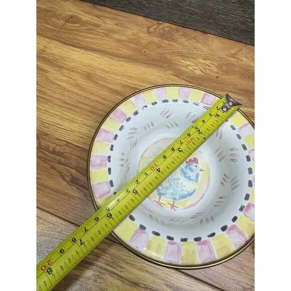 Mackenzie Childs CHICKEN Baby Plate & Bowl Set
